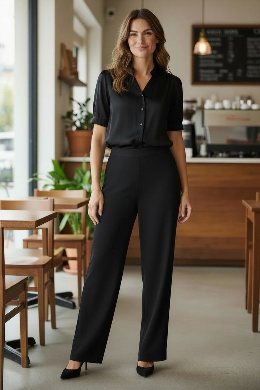 NWT Armani Collezioni Dress Pants Black Trouser •Women 46/10• Made In Italy $775